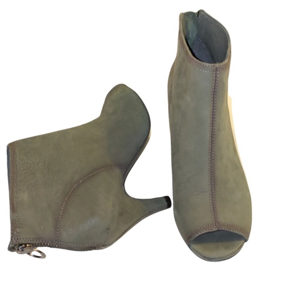 Ash Olive Green Booties Size 5